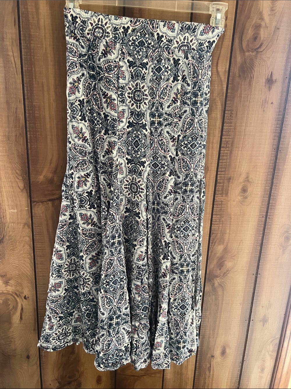 Idyllwind Paisley Maxi Skirt in Ivory and Navy
